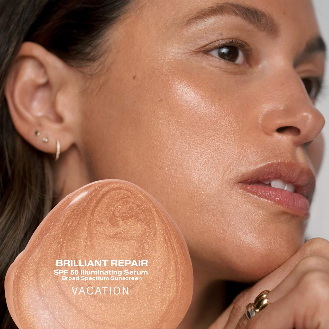 Sarah Creal Brilliant Repair Shield Illuminating Broad Spectrum Face Mineral Sunscreen Serum SPF 50