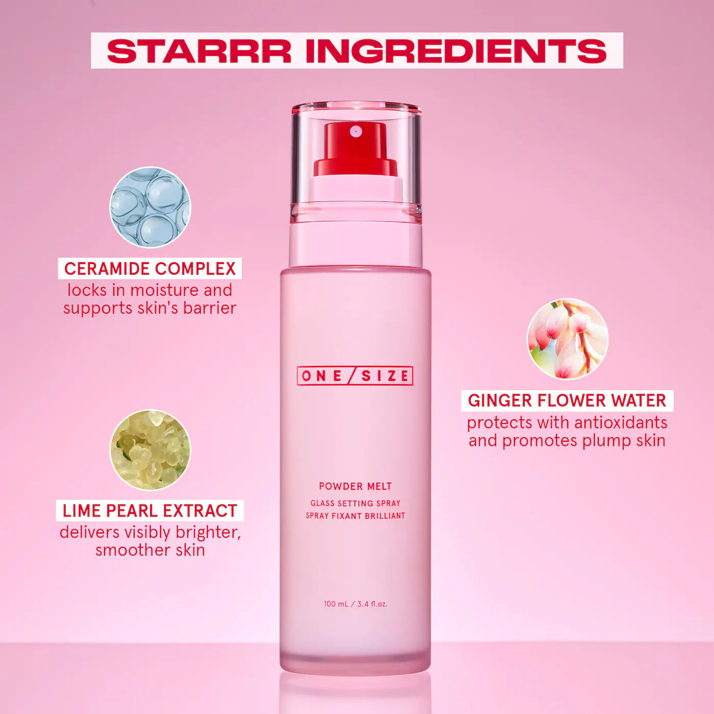 ONE/SIZE Powder Melt Glass Setting Spray