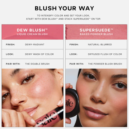 Saie SuperSuede Radiant Talc-Free Baked Powder Blush