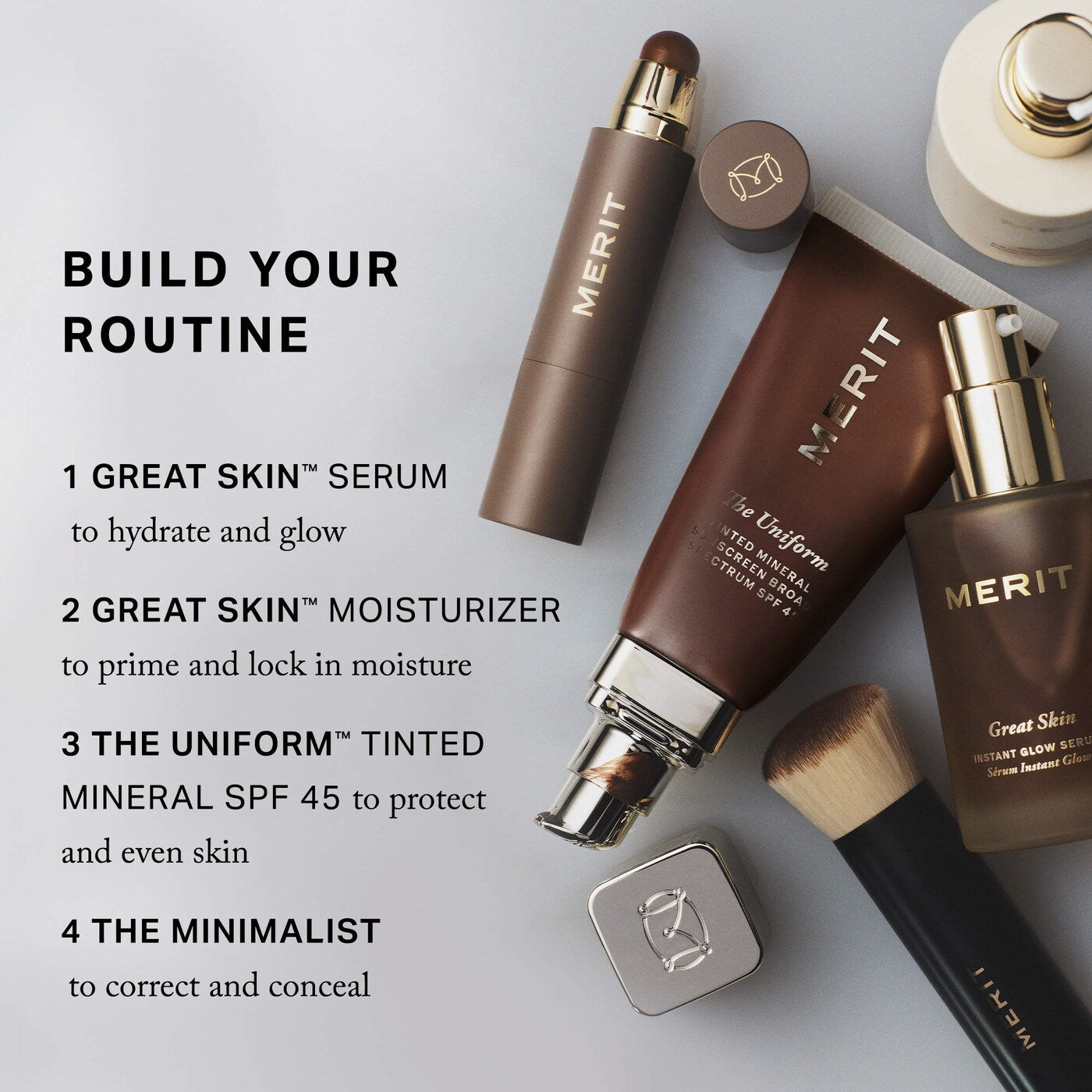 MERIT The Uniform™ Tinted Mineral Sunscreen Broad Spectrum SPF 45