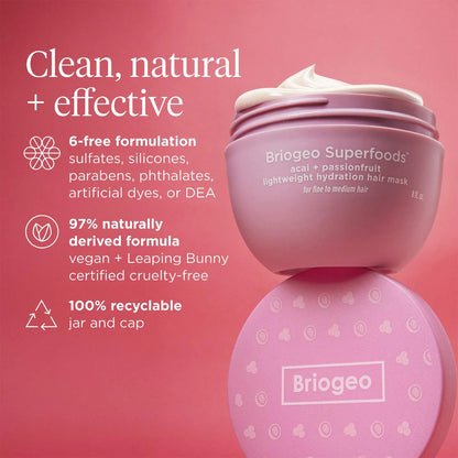 Briogeo Superfoods™ Acai + Passionfruit Lightweight, Hydrating Hair Mask