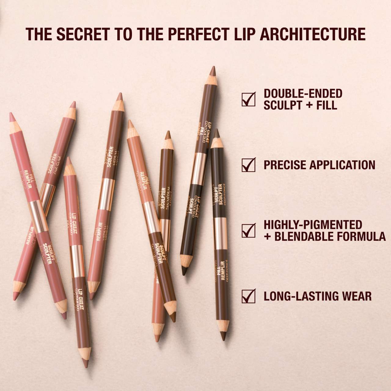 Charlotte Tilbury Super Nudes Lip Cheat Contour Duo Lip Liner