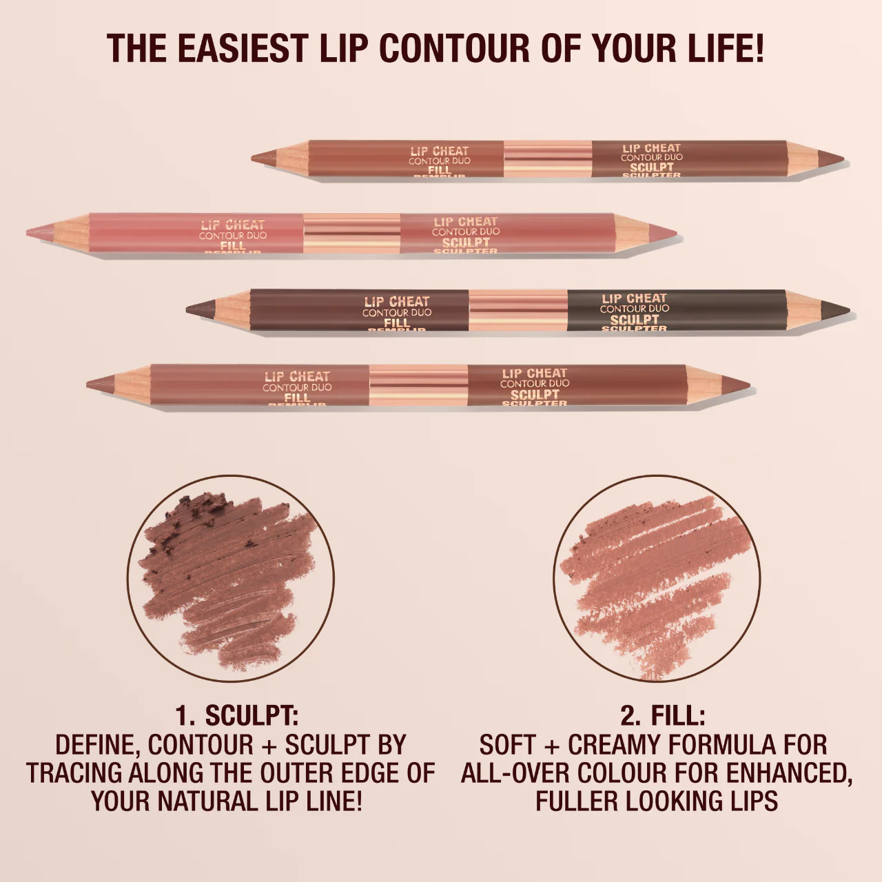 Charlotte Tilbury Super Nudes Lip Cheat Contour Duo Lip Liner