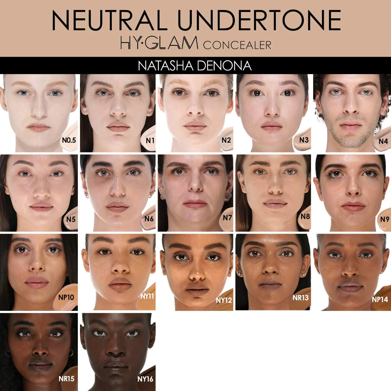 NATASHA DENONA Hy-Glam Brightening & Hydrating Crease Proof Serum Concealer