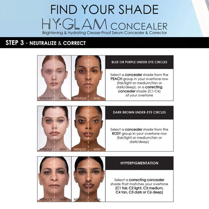 NATASHA DENONA Hy-Glam Brightening & Hydrating Crease Proof Serum Concealer