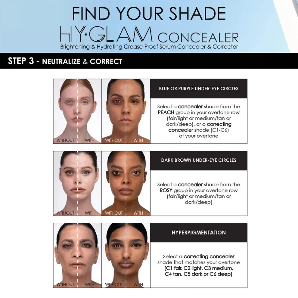 NATASHA DENONA Hy-Glam Brightening & Hydrating Crease Proof Serum Concealer