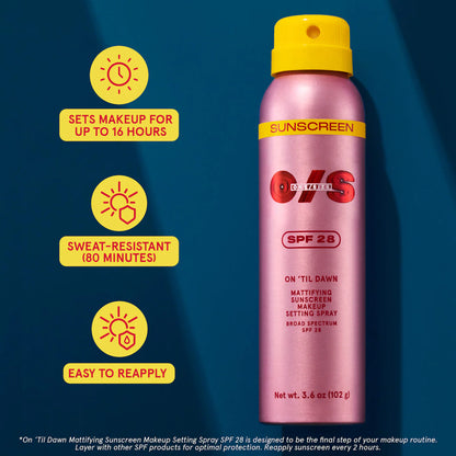 ONE/SIZE Mini On 'Til Dawn Mattifying Sunscreen Makeup Setting Spray SPF 28