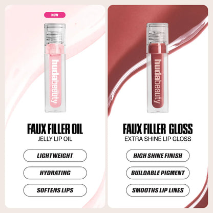 HUDA BEAUTY Faux Filler Ultra-Hydrating Tinted Jelly Lip Oil