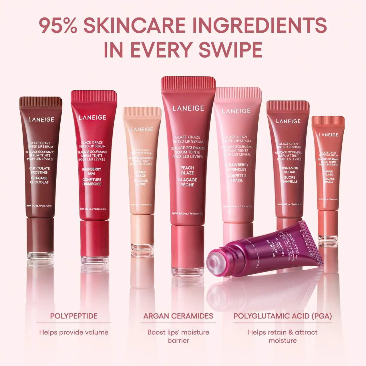 LANEIGE Glaze Craze Tinted Polypeptide Lip Serum