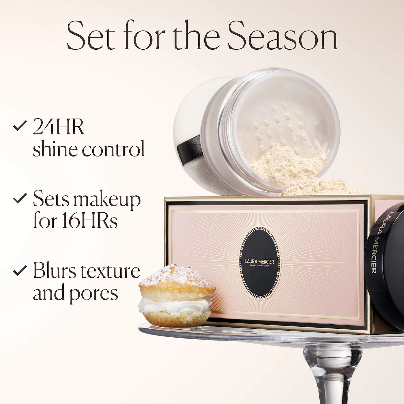 Laura Mercier Indulgent Icons Translucent Loose Powder & Velour Puff Duo Gift Set