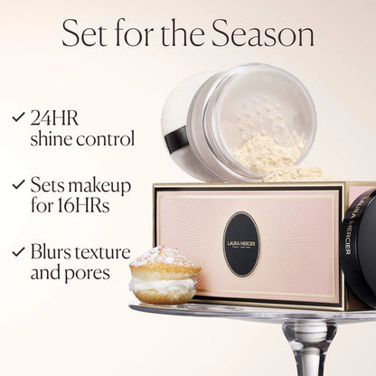Laura Mercier Indulgent Icons Translucent Loose Powder & Velour Puff Duo Gift Set