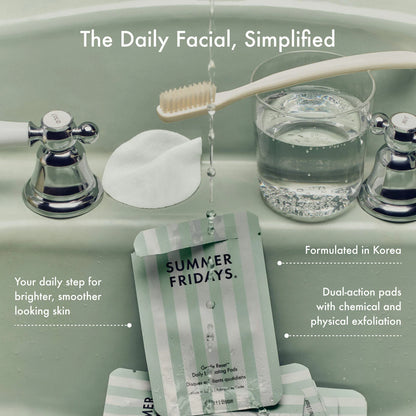 Summer Fridays Gentle Reset Daily Exfoliating Pads to Smooth + Minimize Pores