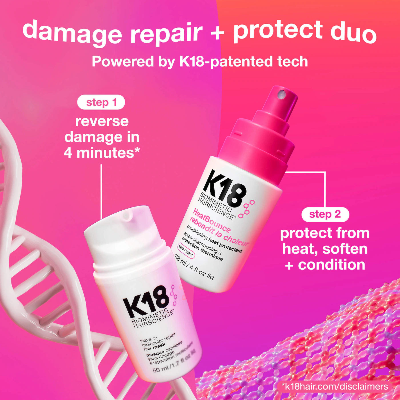 K18 HeatBounce™ Leave-In Conditioner Heat Protectant