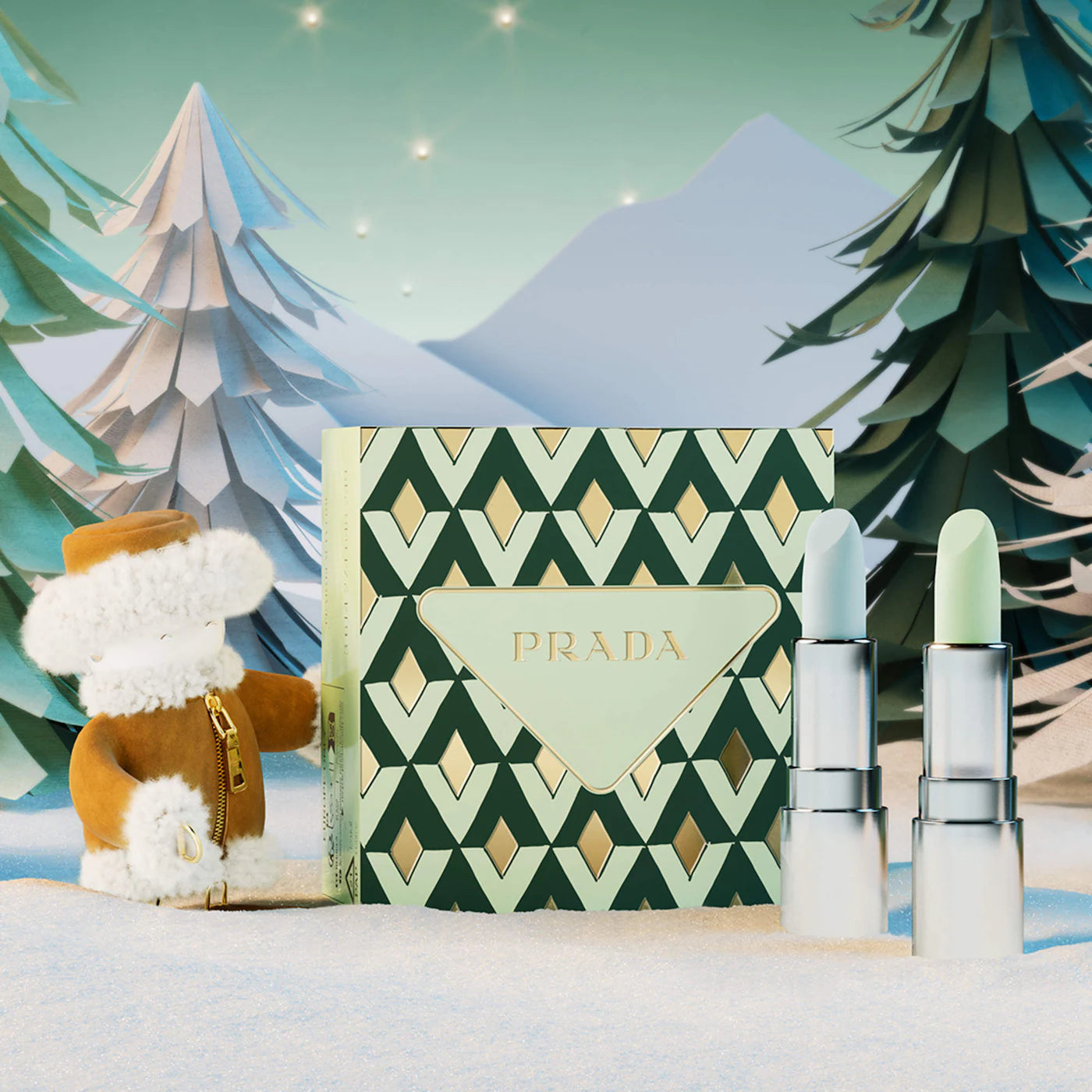 Prada Beauty Mini Hydrating Lip Balm Holiday Gift Set