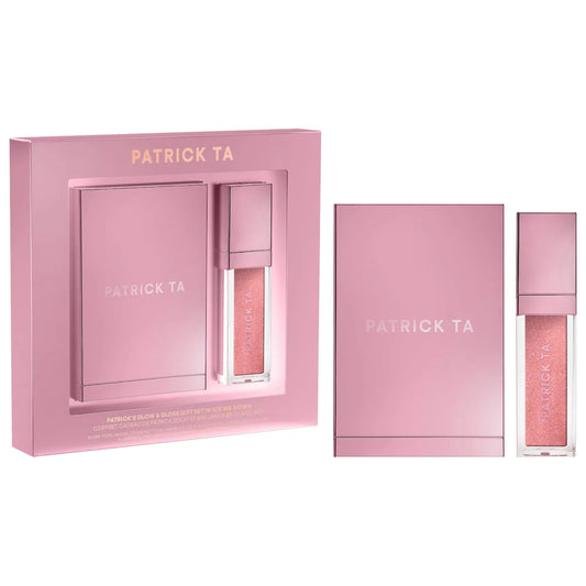 PATRICK TA Patrick's Glow and Gloss Set: Major Headlines Blush Duo and Lip Gloss Makeup Gift Set