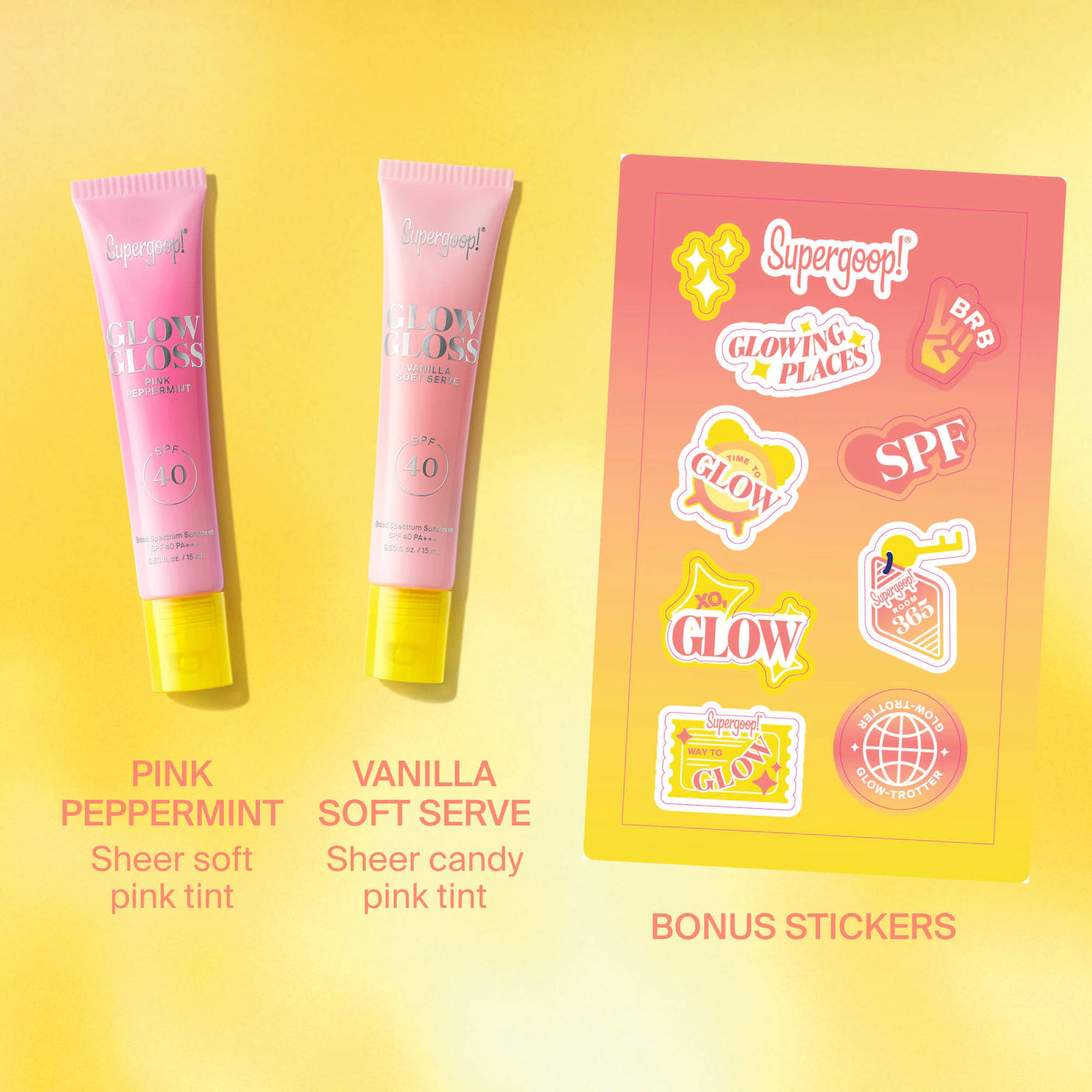 Supergoop! Lip Service Glossy Balm SPF 40 Duo Gift Set