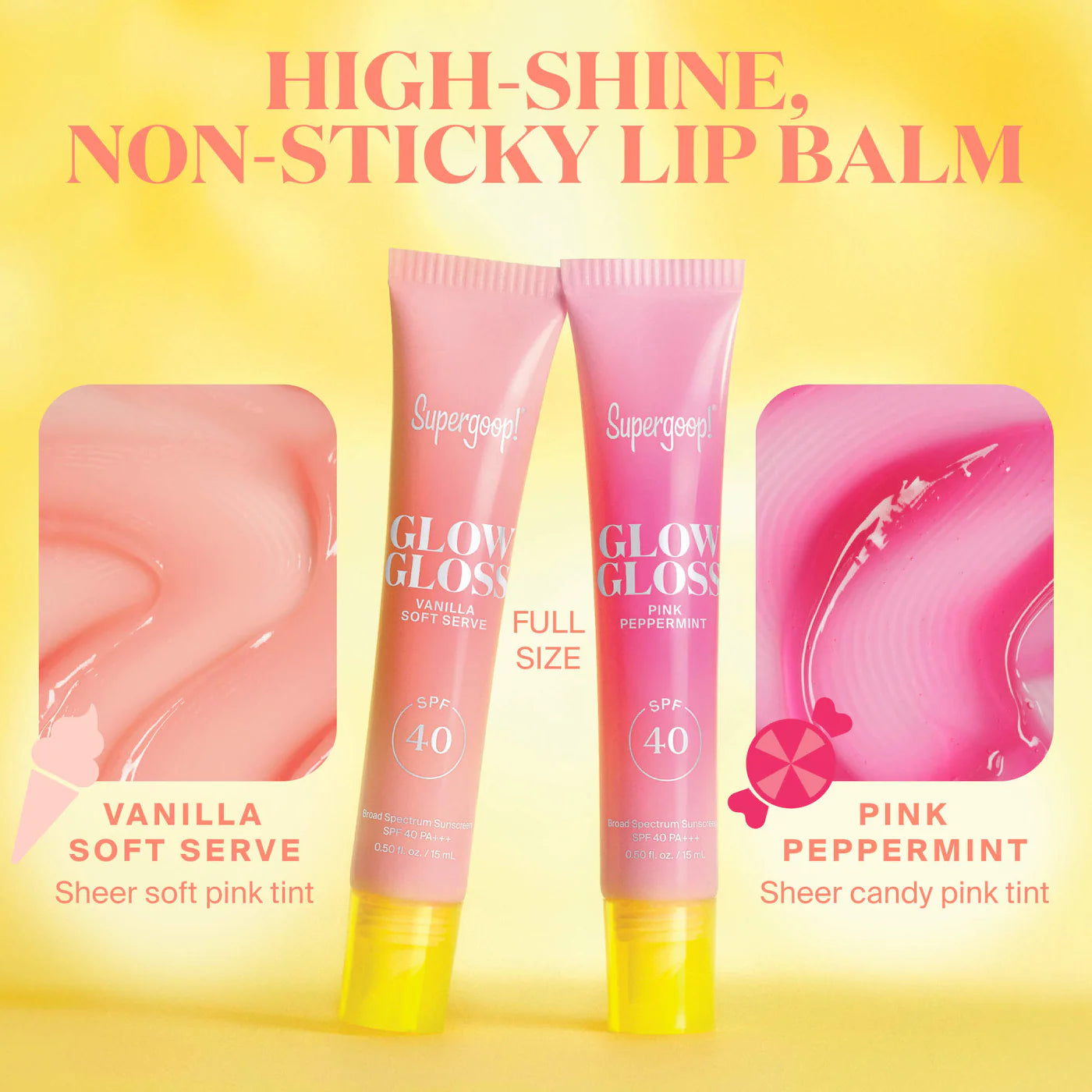 Supergoop! Lip Service Glossy Balm SPF 40 Duo Gift Set