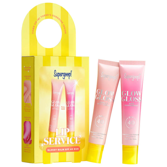 Supergoop! Lip Service Glossy Balm SPF 40 Duo Gift Set