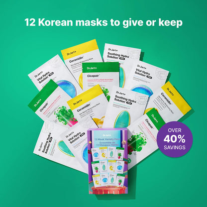 Dr. Jart+ Korean Sheet Mask 12 Pack Gift Set