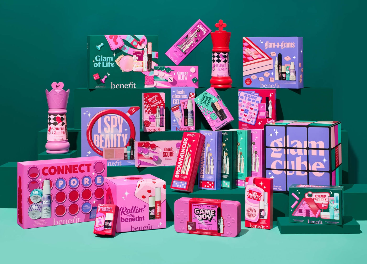 Benefit Cosmetics Glam Cube 24-Day Makeup Advent Calendar Gift Set
