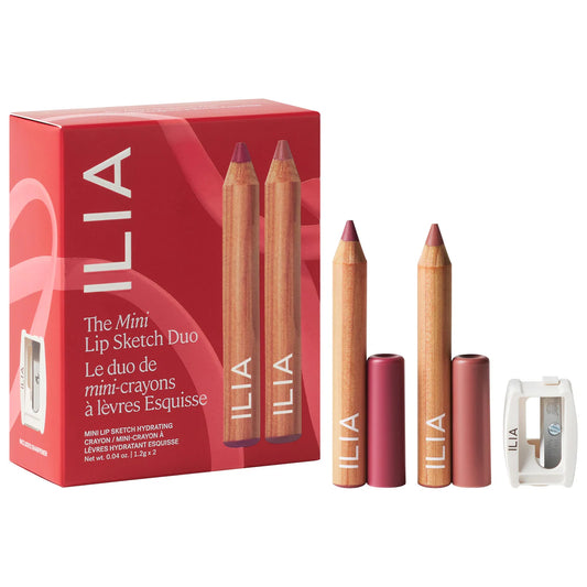 ILIA Mini Lip Sketch Duo - Lipstick + Lip Liner Gift Set