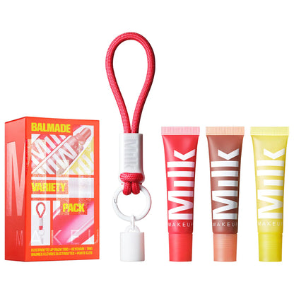 MILK MAKEUP Balmade Variety Pack Hydrating Lip Balm & Keychain Gift Set