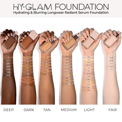 NATASHA DENONA Hy-Glam Foundation Hydrating & Blurring Luminous Longwear Serum Foundation