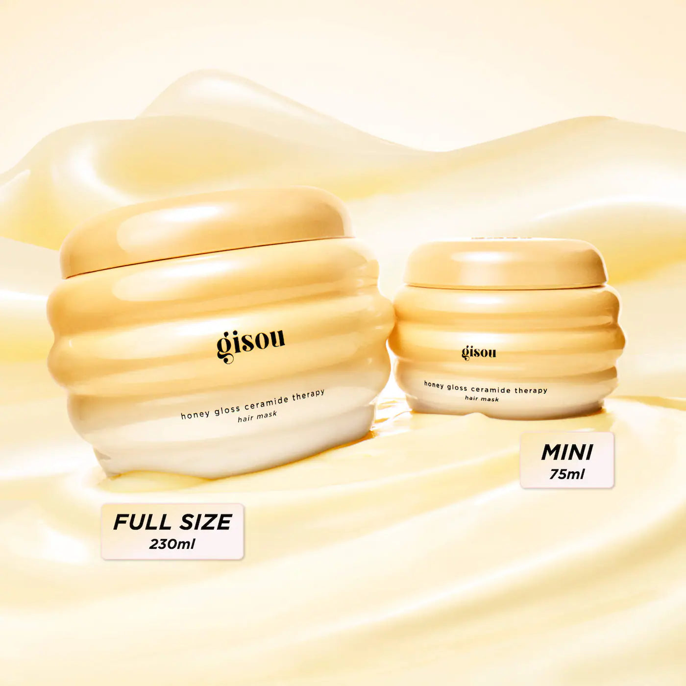 Gisou Honey Gloss Ceramide Therapy Hydrating Hair Mask Duo