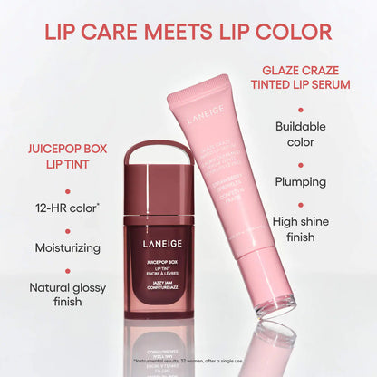 LANEIGE JuicePop Box Lip Oil Stain 12HR Hydrating Tint