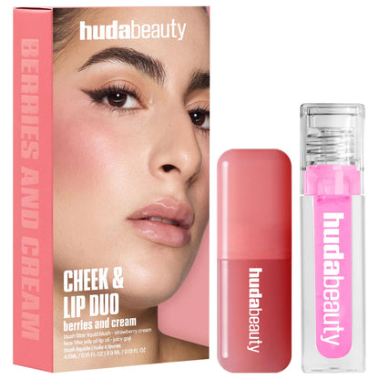 HUDA BEAUTY Berries and Cream Cheek and Lip Duo