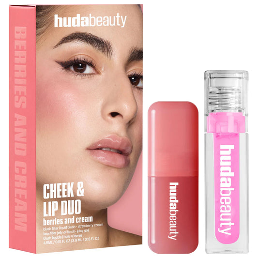 HUDA BEAUTY Berries and Cream Cheek and Lip Duo