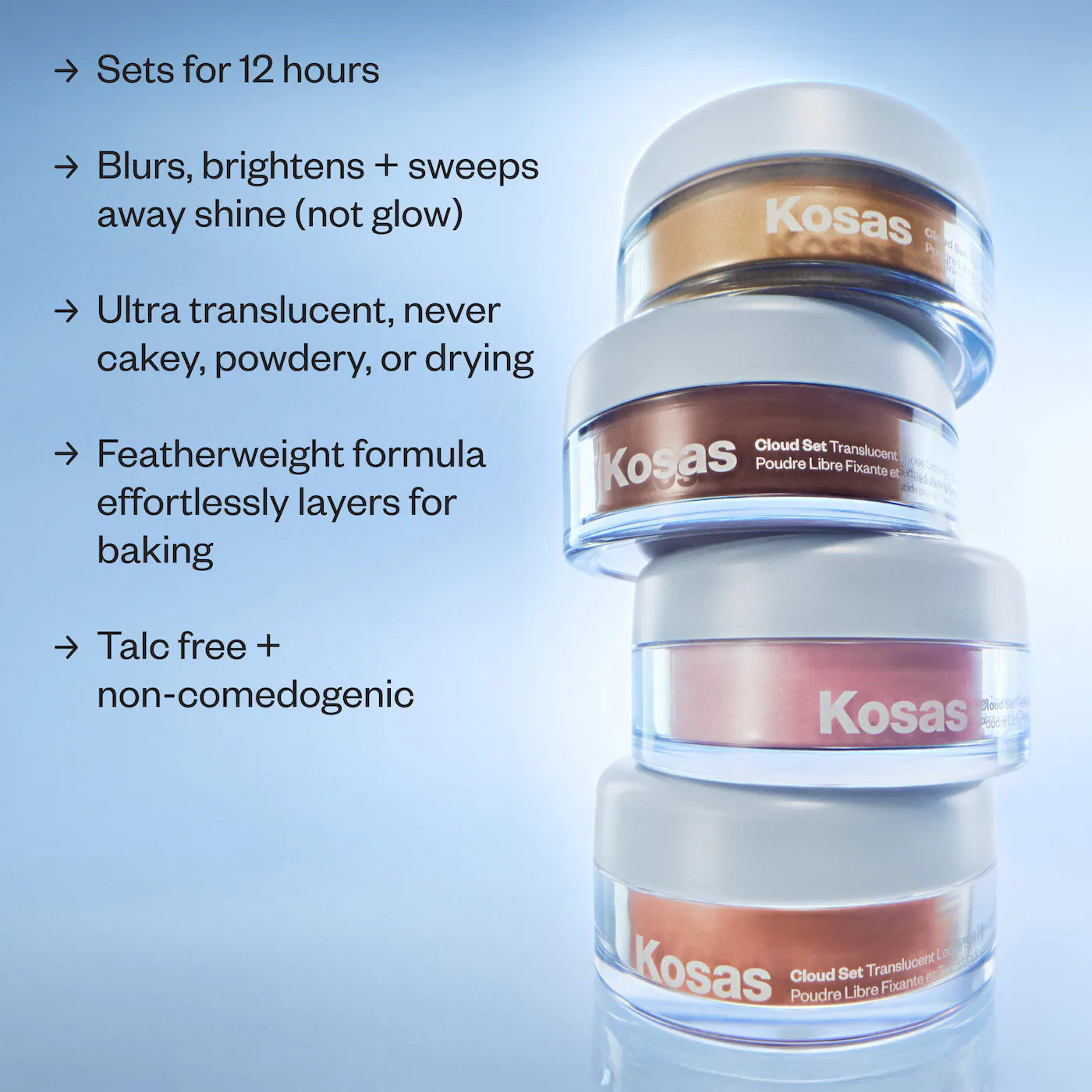 Kosas Mini Cloud Set Loose Translucent Talc-Free Setting + Blurring Powder