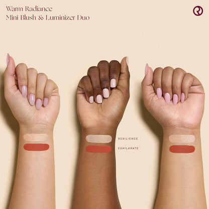 Rare Beauty Mini Warm Radiance Blush & Luminizer Duo Makeup Gift Set