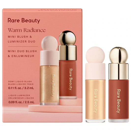 Rare Beauty Mini Warm Radiance Blush & Luminizer Duo Makeup Gift Set