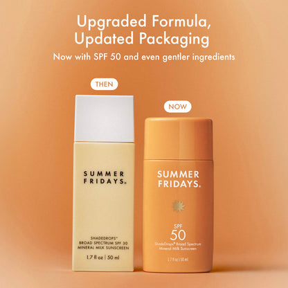 Summer Fridays ShadeDrops Broad Spectrum SPF 50 Daily Mineral Milk Sunscreen