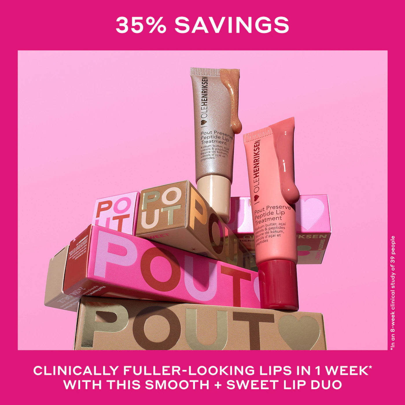 OLEHENRIKSEN Smooth + Sweet Pout Preserve Peptide Lip Duo