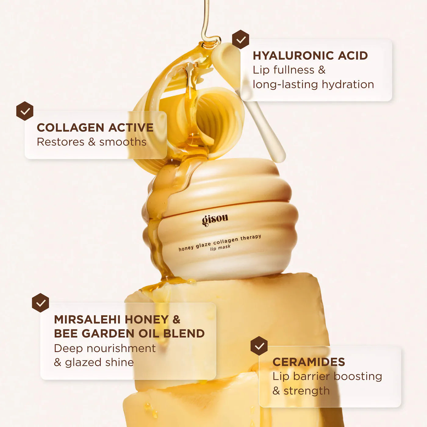 Gisou Honey Glaze Collagen Therapy Lip Mask