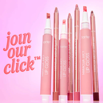 tarte maracuja juicy lip plumping peptide gloss with charm