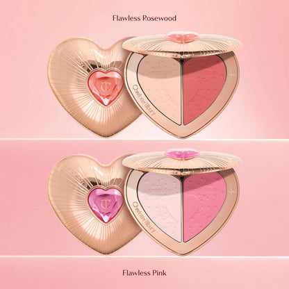 Charlotte Tilbury Pillow Talk Beauty Soulmates Airbrush Flawless Finish Brightening and Blush Powder Palette