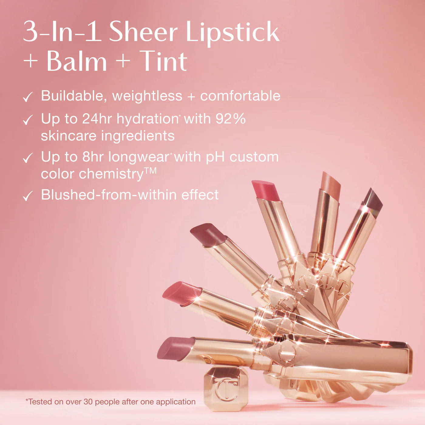 Charlotte Tilbury Pillow Talk Long Lasting Blush Balm Sheer Lip Tint