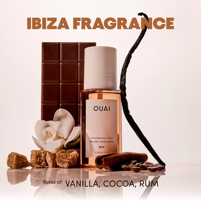 OUAI Mini St. Barts, Ibiza, Santorini & Melrose Hair & Body Mist Set