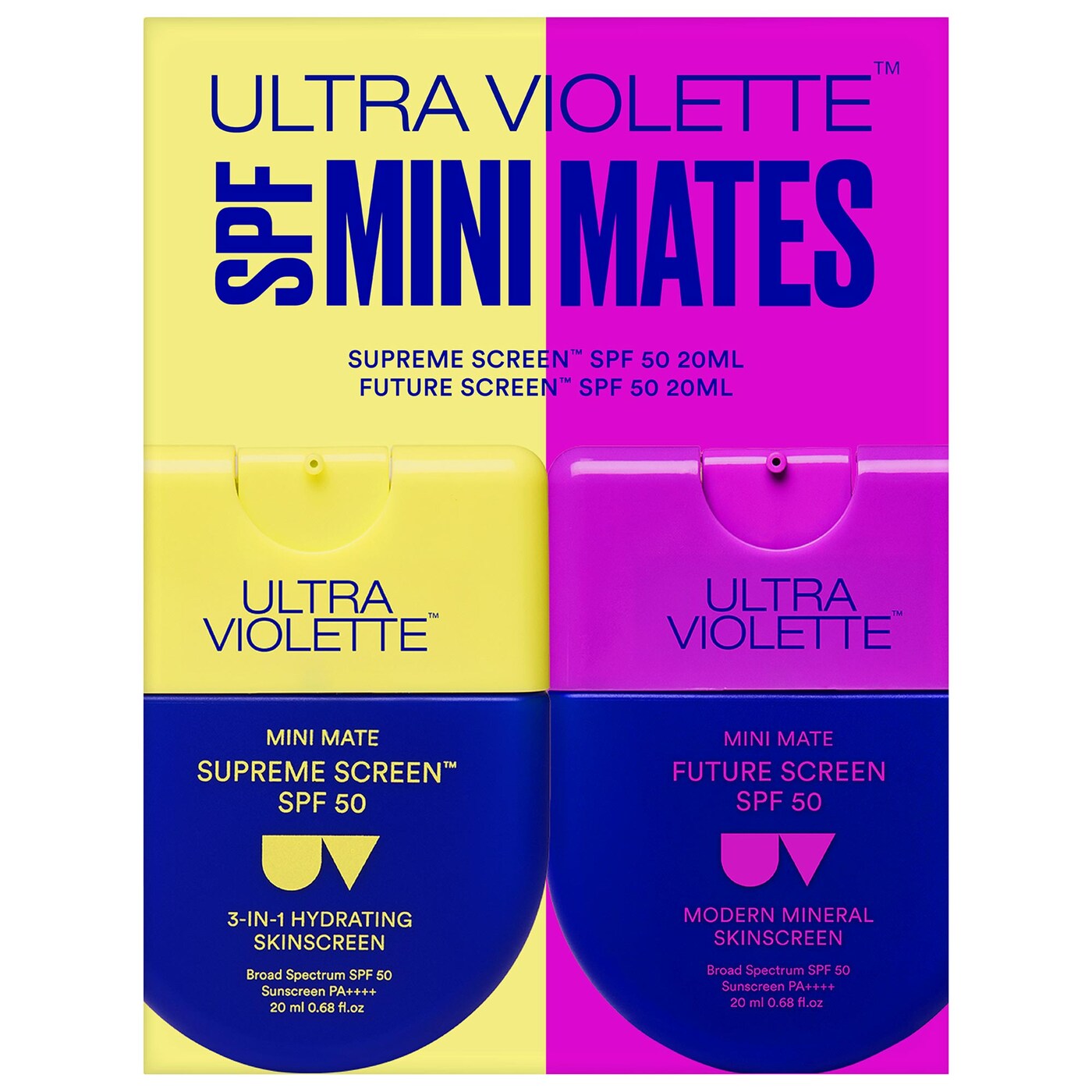 Ultra Violette SPF Mini Mates SPF 50 Hydrating & Mineral Facial Sunscreen Set