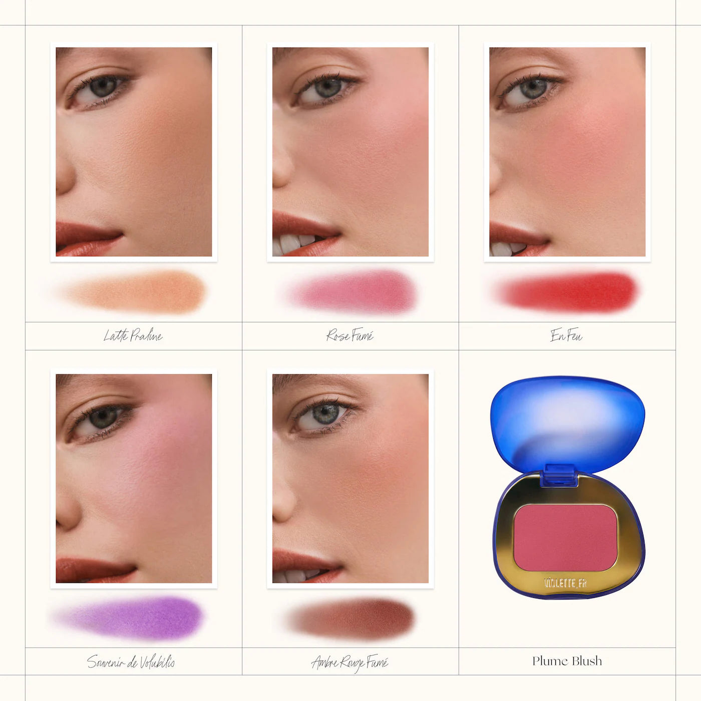 VIOLETTE_FR PLUME BLUSH Feather Matte Cream-to-Powder Cheek Melt