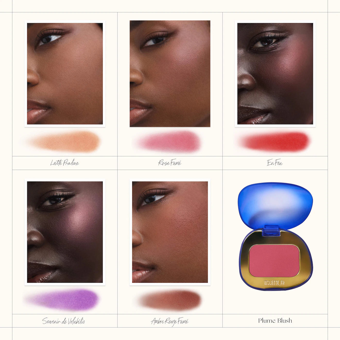 VIOLETTE_FR PLUME BLUSH Feather Matte Cream-to-Powder Cheek Melt