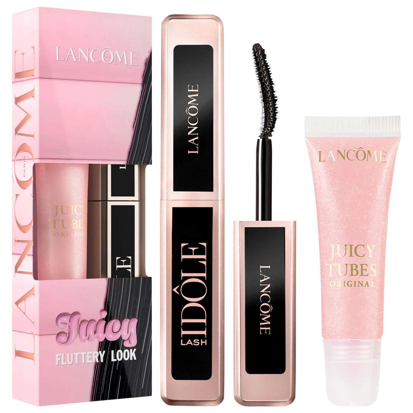 Lancôme Mini Juicy Tubes Lip Gloss and Travel Size Lash Idôle Mascara Duo