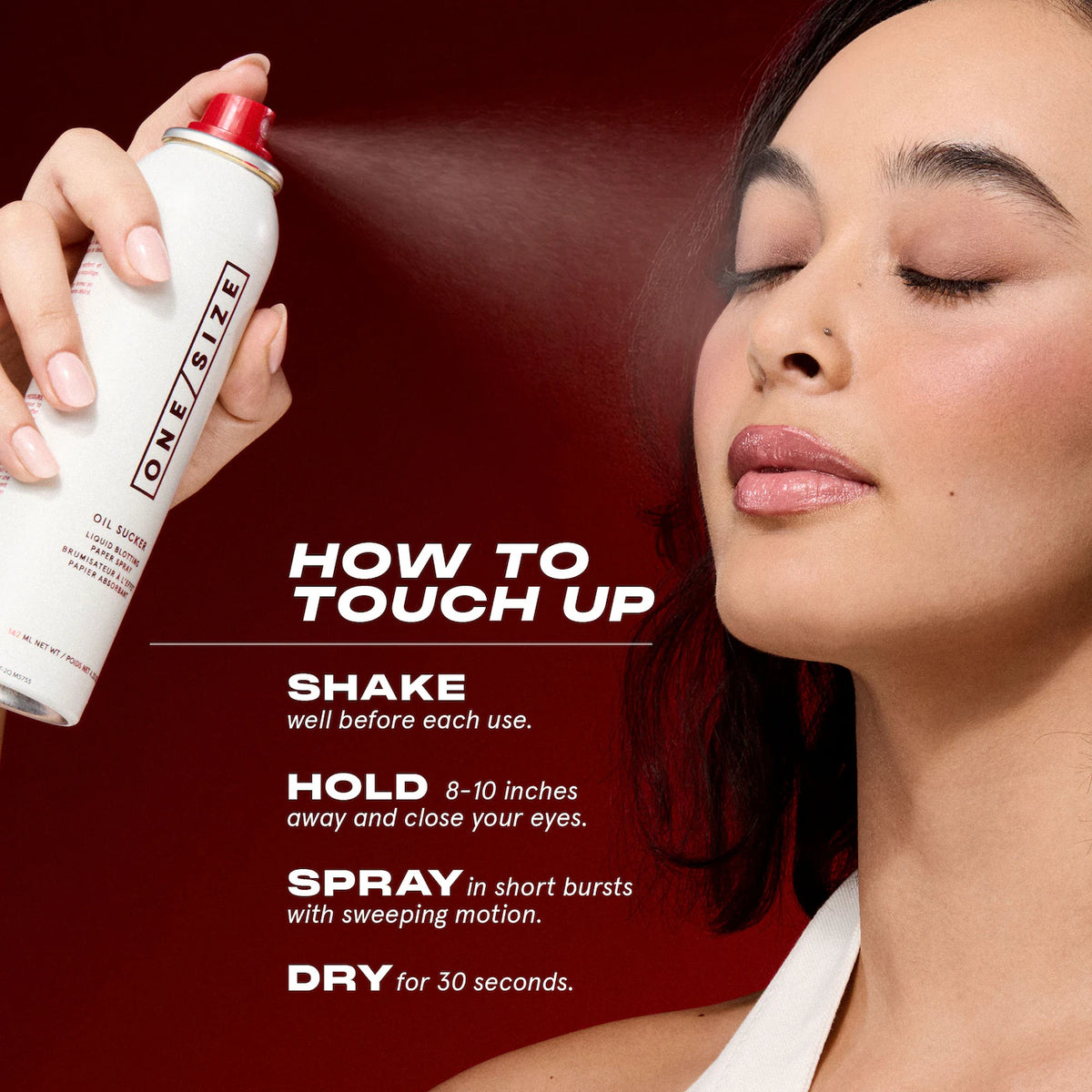 ONE/SIZE Mini Oil Sucker Liquid Blotting Paper Touch-Up Spray