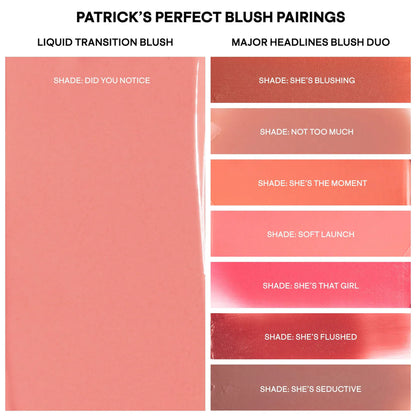 PATRICK TA Liquid Transition Brightening Blush