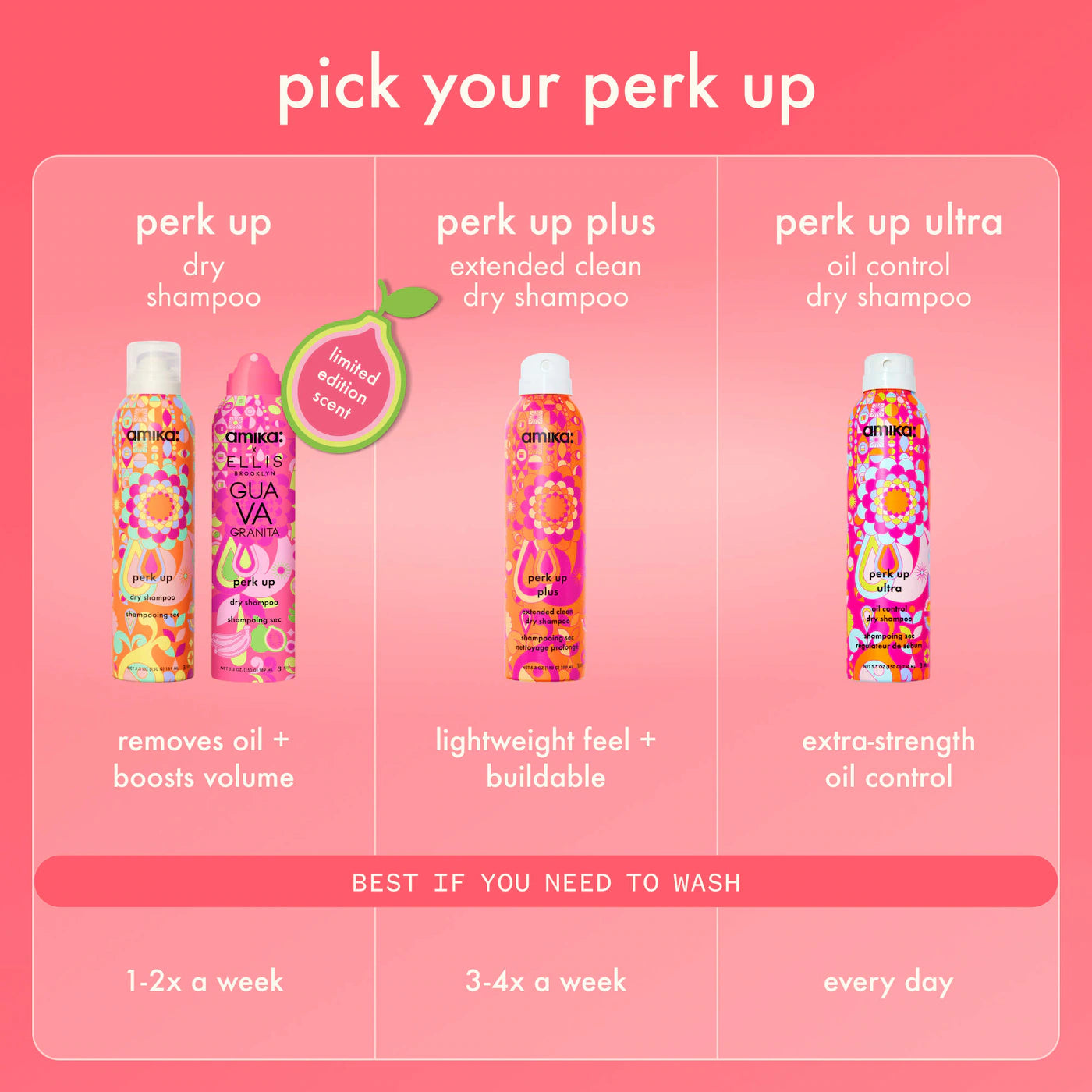 Amika x Ellis Brooklyn Guava Granita Perk Up Dry Shampoo