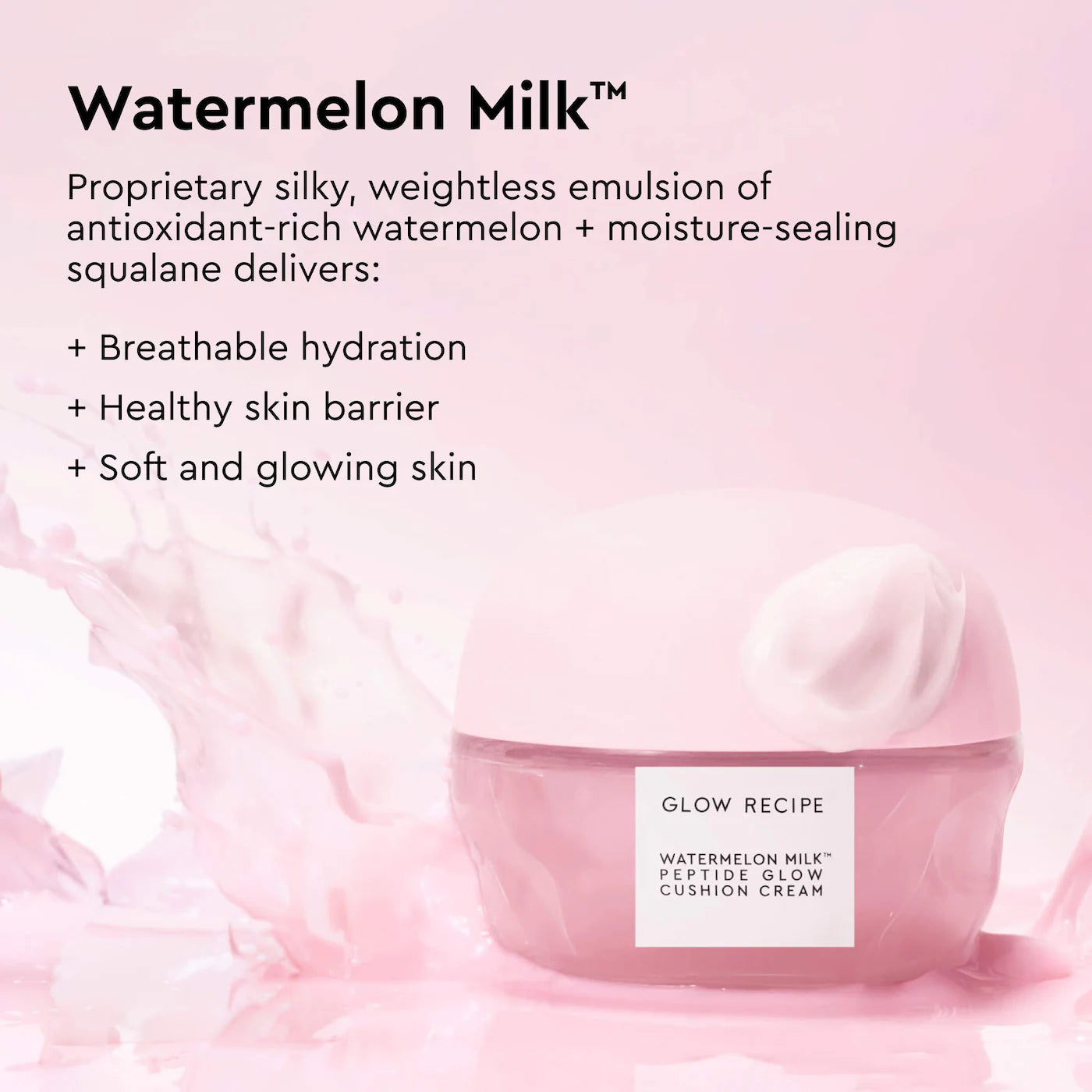 Glow Recipe Watermelon Milk™ Peptide Cushion Cream Refillable Moisturizer