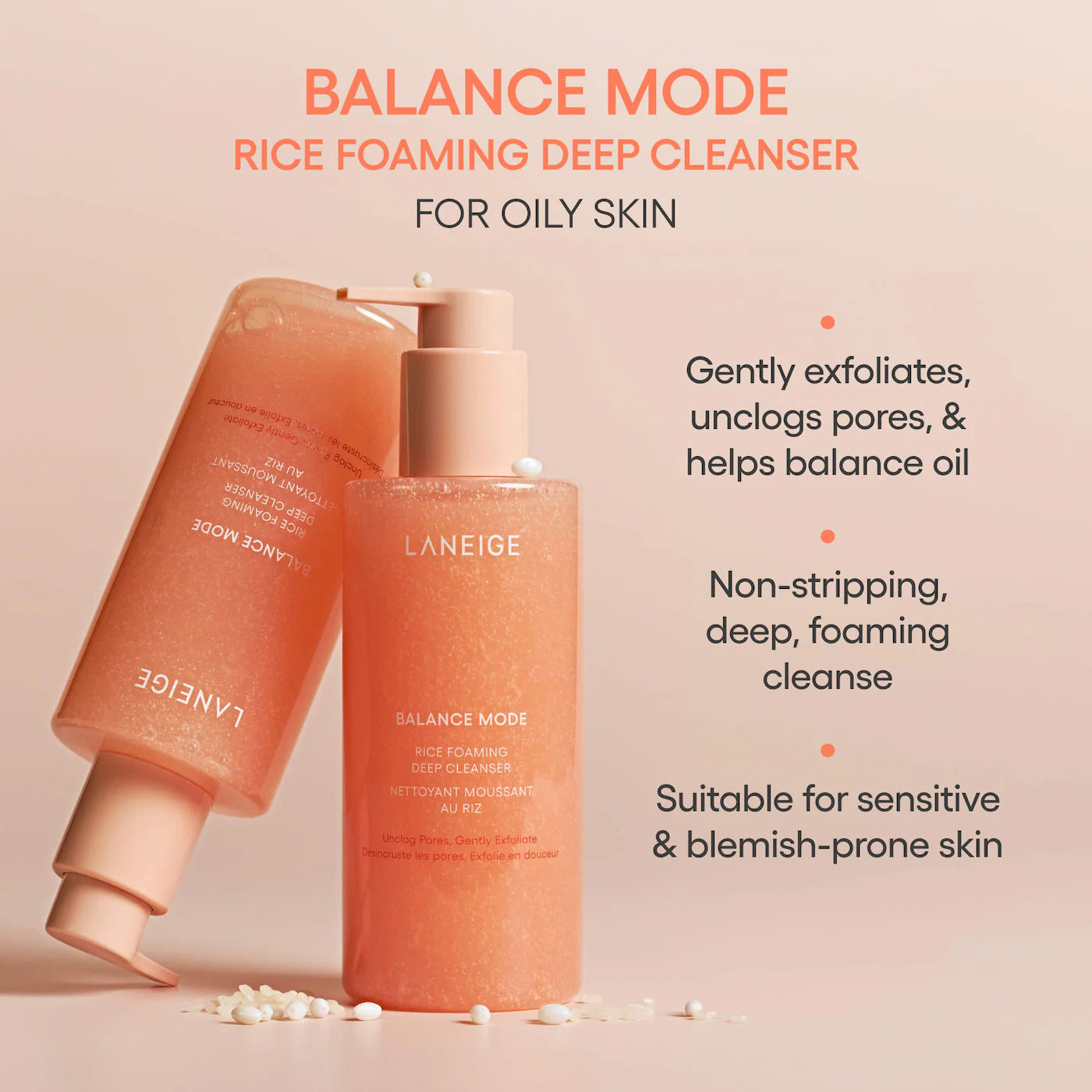 LANEIGE Reset to Balance Mode Kit - Routine Set for Oily Skin and Pore + Shine Control